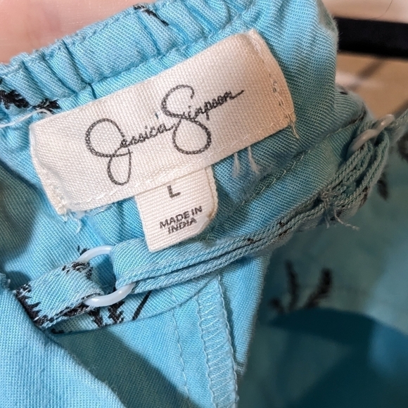 Jessica Simpson kids tencel palm tree wide leg jumpsuit - Picture 5 of 5